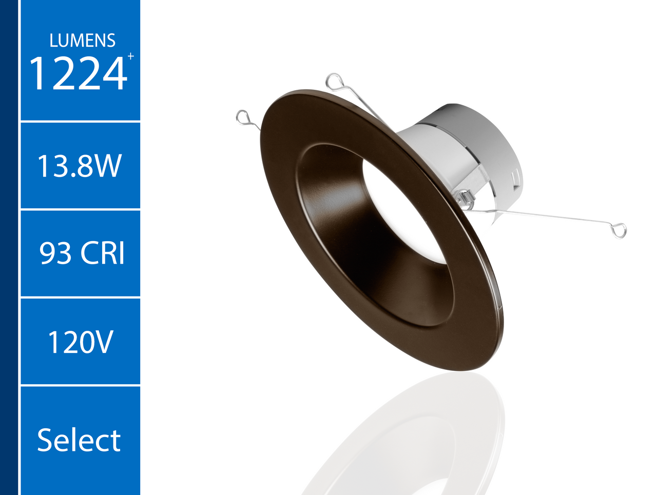 NICOR DLR56612120SOB DLR56(v6) 5/6-inch Oil-Rubbed Bronze 1200 Lumen Selectable Recessed LED Downlight