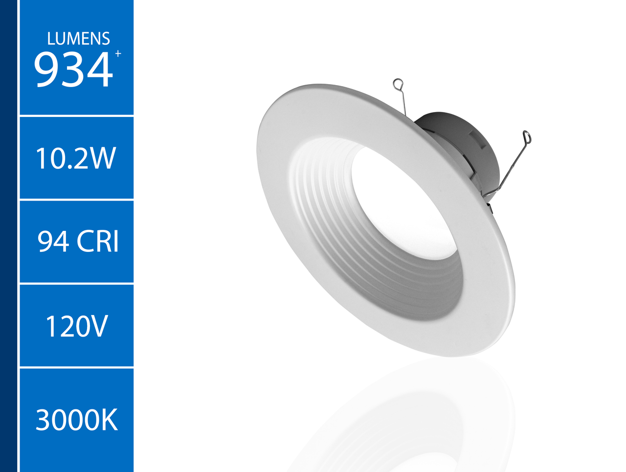 NICOR DLR566091203KWHBF-12 DLR56(v6) 5/6-inch White 900 Lumen 3000K Recessed LED Downlight with Baffle (12 Pack)