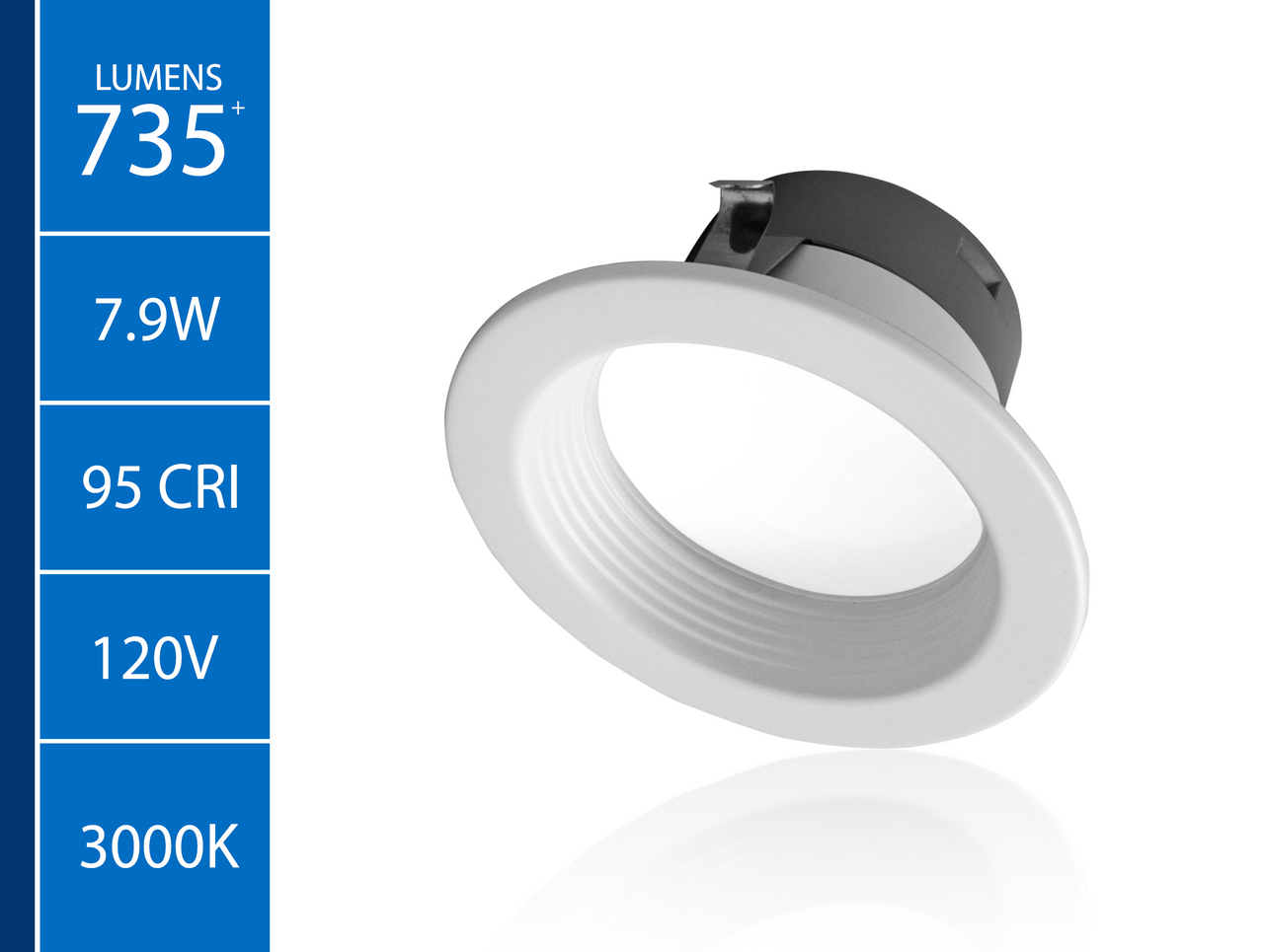 NICOR DLR46071203KWHBF DLR4(v6) 4-inch White 3000K Recessed LED Downlight with Baffle