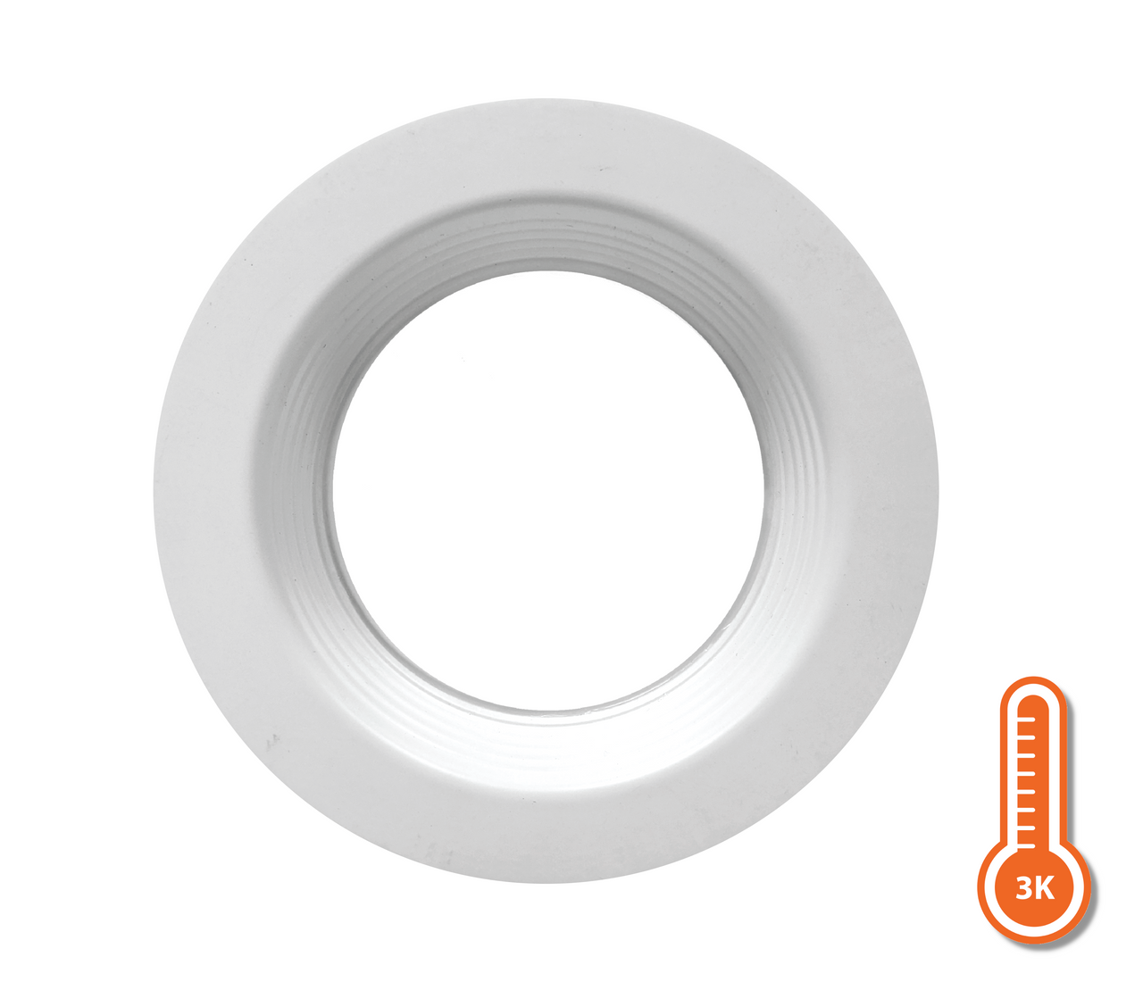 NICOR DLR46071203KWHBF DLR4(v6) 4-inch White 3000K Recessed LED Downlight with Baffle
