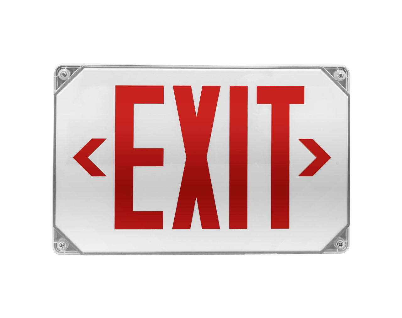 NICOR EXL51UNVWHR2 EXL5 Series LED Outdoor Emergency Exit Sign, Red Lettering