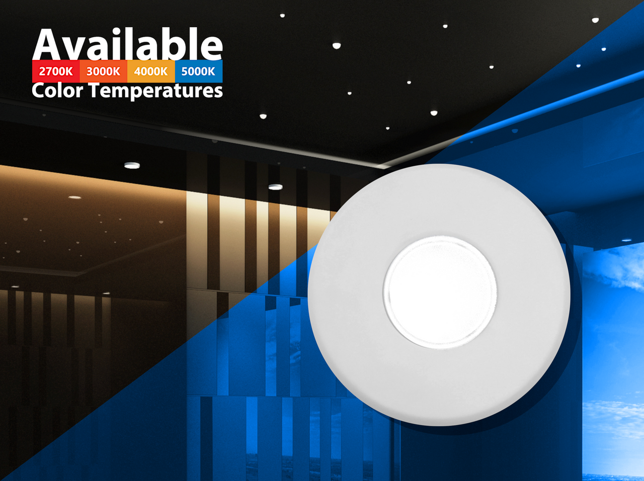 NICOR DLF301205KWH SureFit(v3) LED Flush Mount Ceiling Light, 5000K with Round White Trim