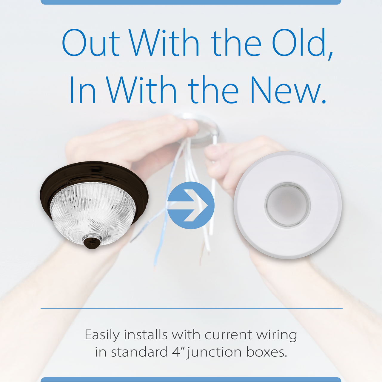 NICOR DLF301203KRDBK SureFit(v3) LED Flush Mount Ceiling Light, 3000K with Round Black Trim