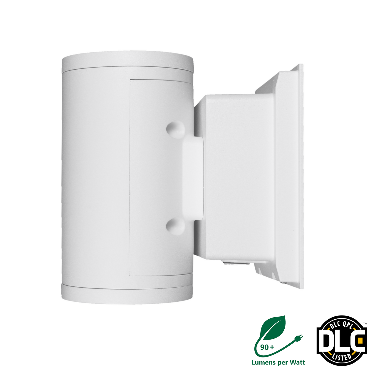 NICOR OWCR4U1035MV30WH Dorado 35W Round LED Outdoor Wall Mount Cylinder Up/Down Light, 3000K, White