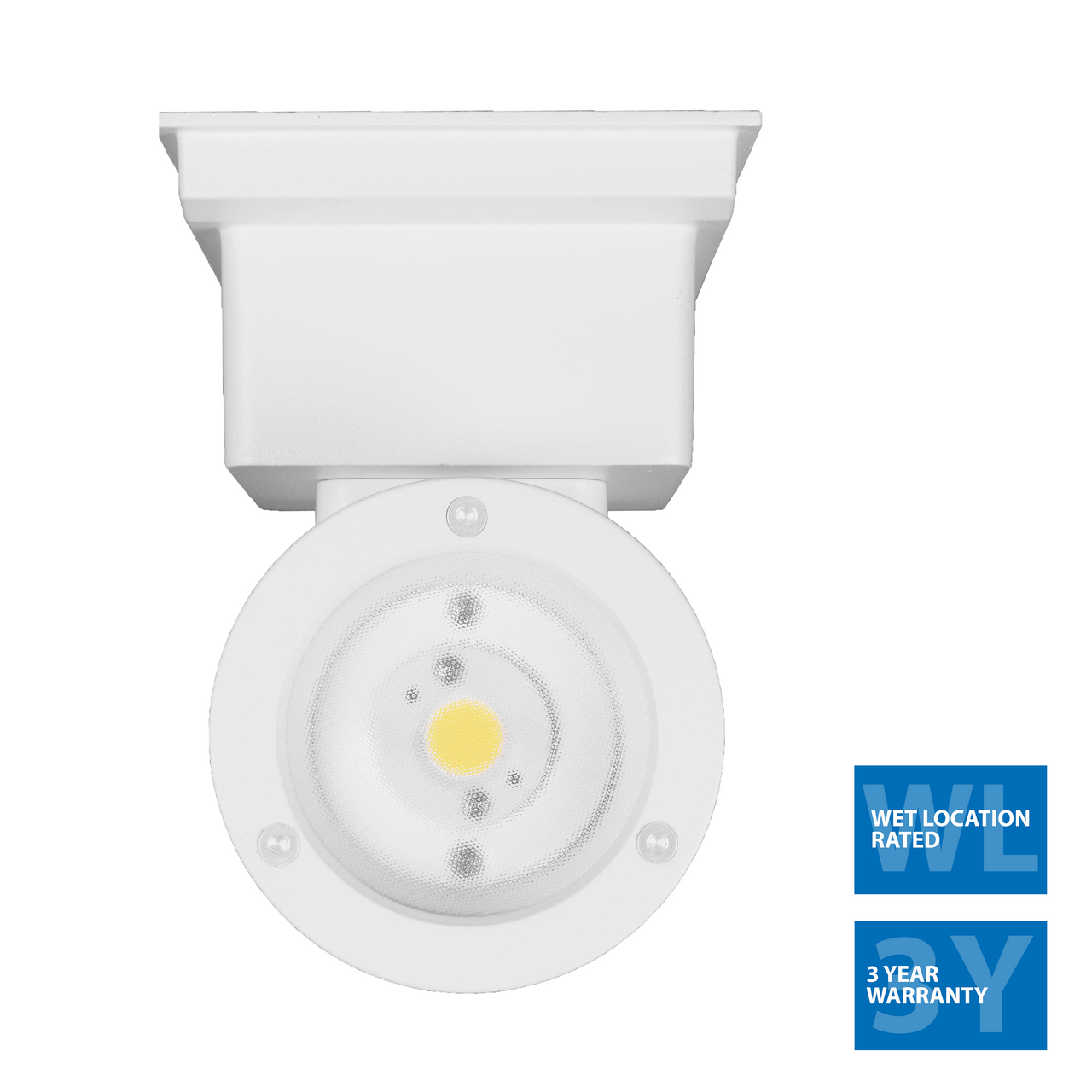 NICOR OWCR4U1035MV30WH Dorado 35W Round LED Outdoor Wall Mount Cylinder Up/Down Light, 3000K, White