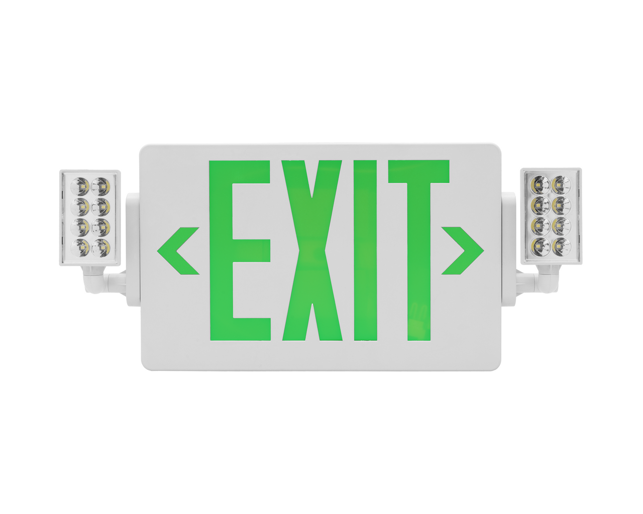 NICOR ECL21UNVWHG2 ECL2 Series Slim LED Emergency Exit Sign Combo, Green Lettering