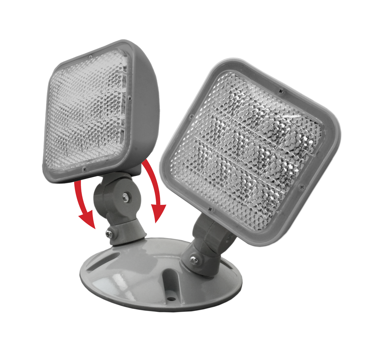 NICOR ERHWP2GR ERH Series Weather Resistant Emergency LED Remote Light Fixture, Double Head