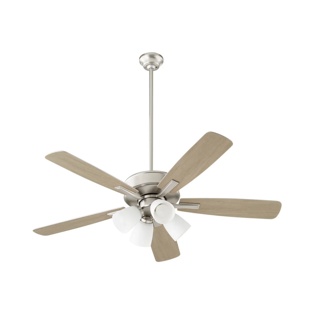 Quorum 4525-465 4-Light Ceiling Fan,Satin Nickel