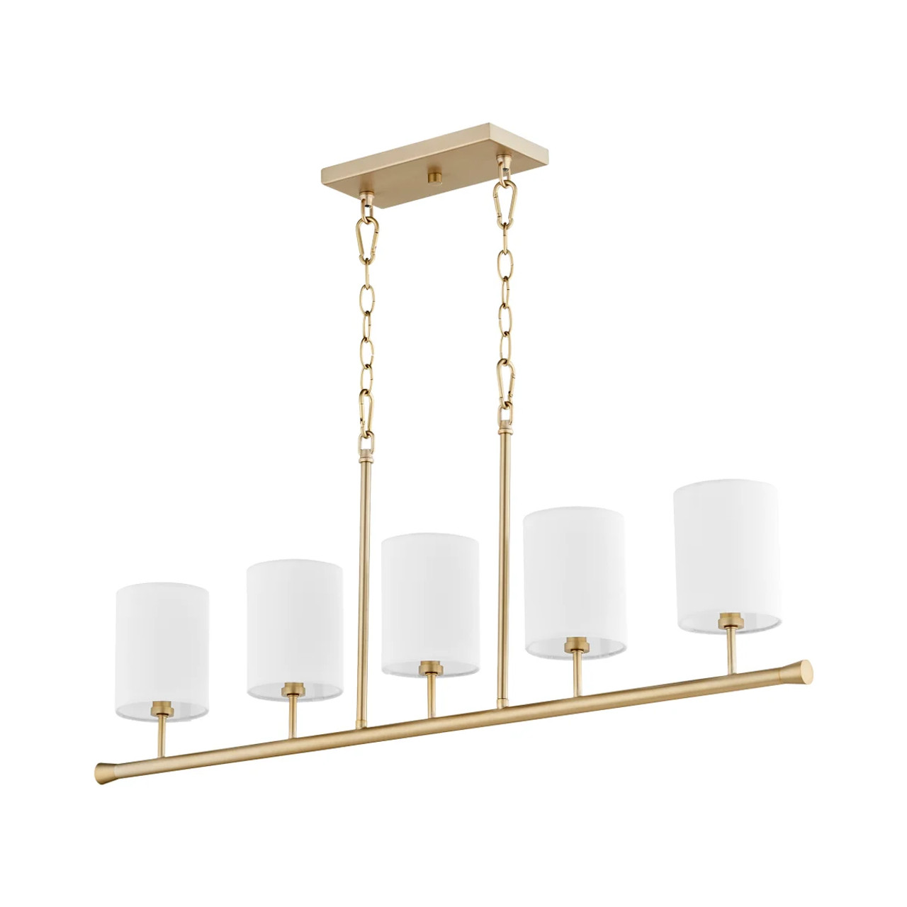 Quorum 647-5-80 Harmony 5-Light Chandelier,Aged Brass