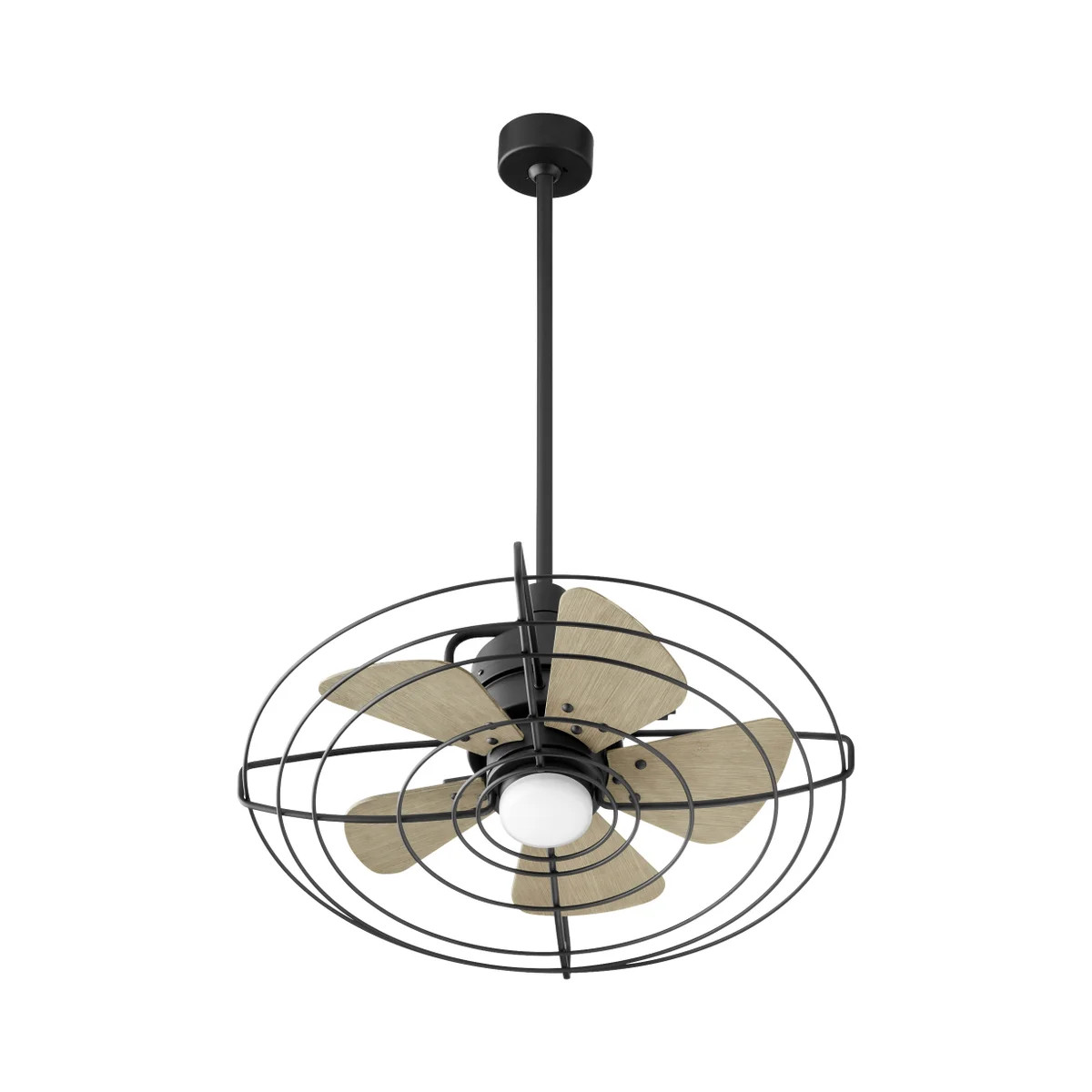 Quorum 22245-69 Bandit 1-Light Patio Fan,Textured Black