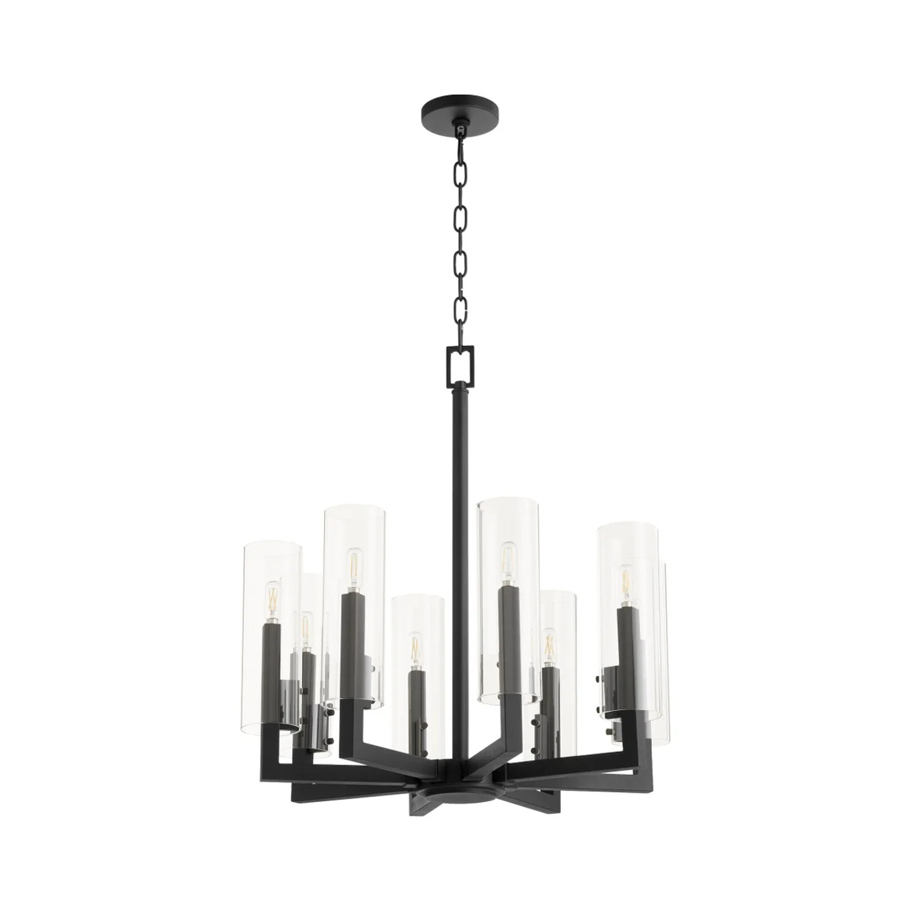 Quorum 6277-8-69 Harbin 8-Light Chandelier,Textured Black