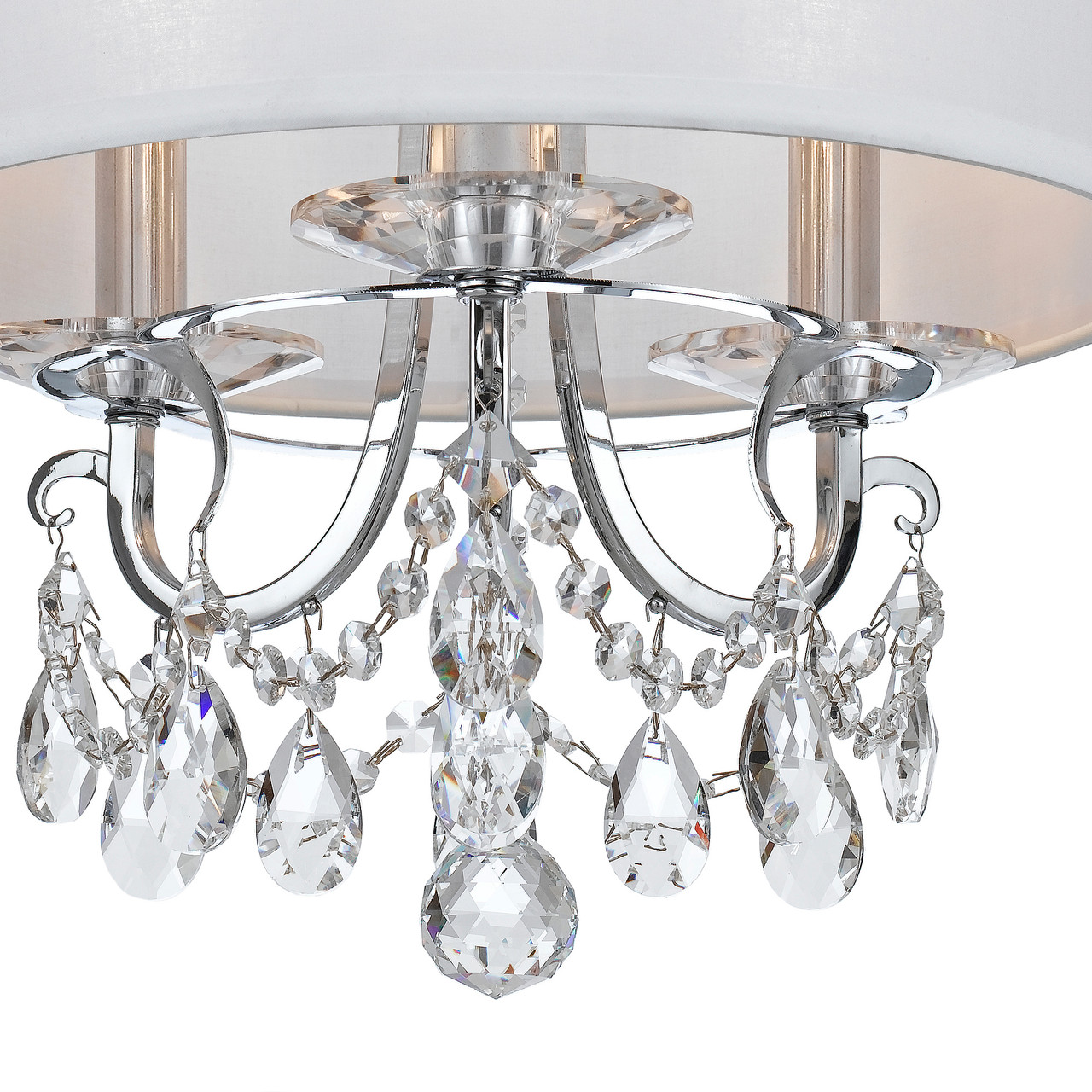 Crystorama 6623-CH-CL-MWP_CEILING Othello Polished Chrome 3 Light Ceiling