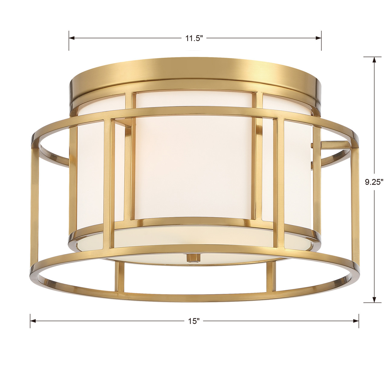 Crystorama 9590-LG Hulton Luxe Gold 2 Light Ceiling
