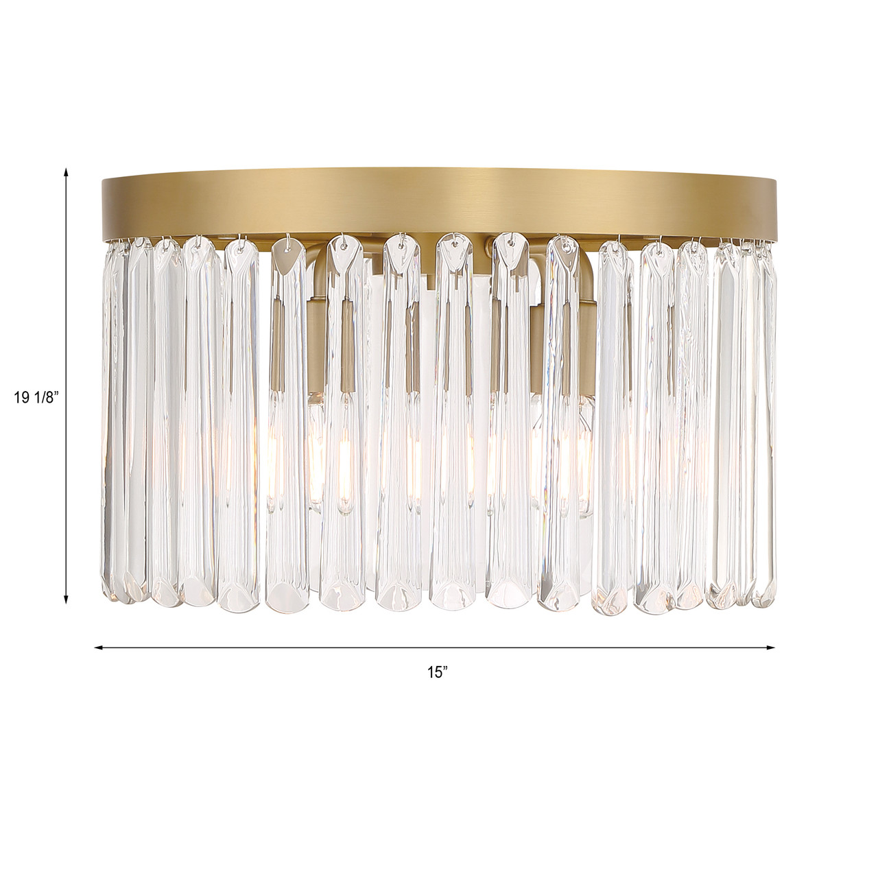 Crystorama EMO-5400-MG Emory Modern Gold 4 Light Ceiling