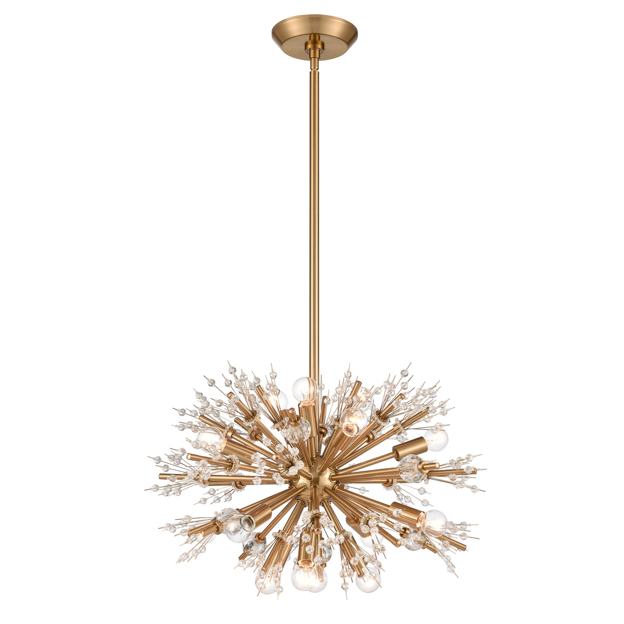 ELK HOME 12765/15 Starburst 20'' Wide 15-Light Chandelier - Satin Brass