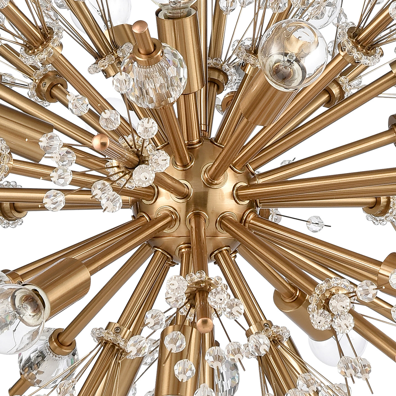 ELK HOME 12765/15 Starburst 20'' Wide 15-Light Chandelier - Satin Brass