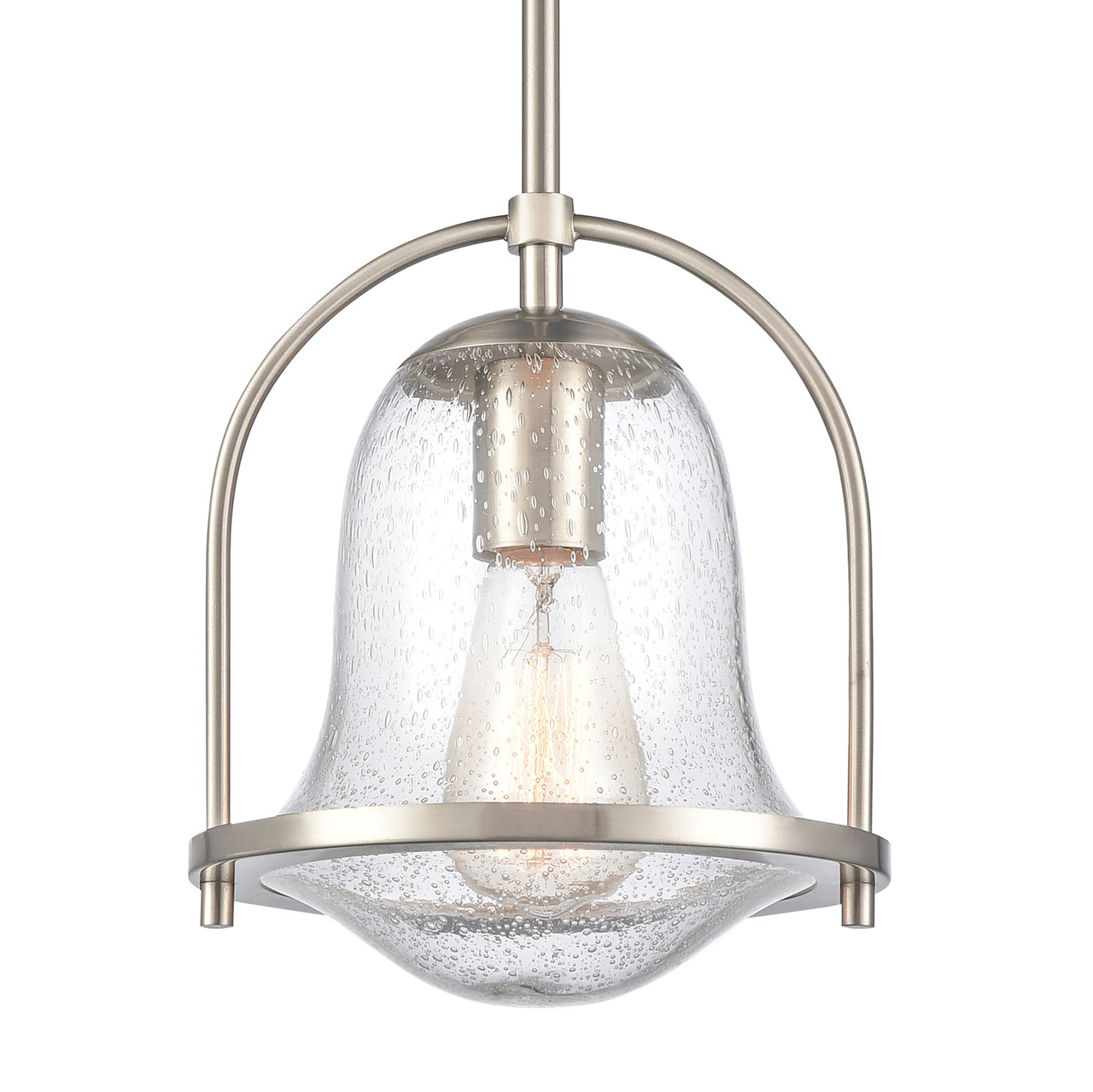 ELK HOME 67855/1 Connection 8'' Wide 1-Light Mini Pendant - Satin Nickel