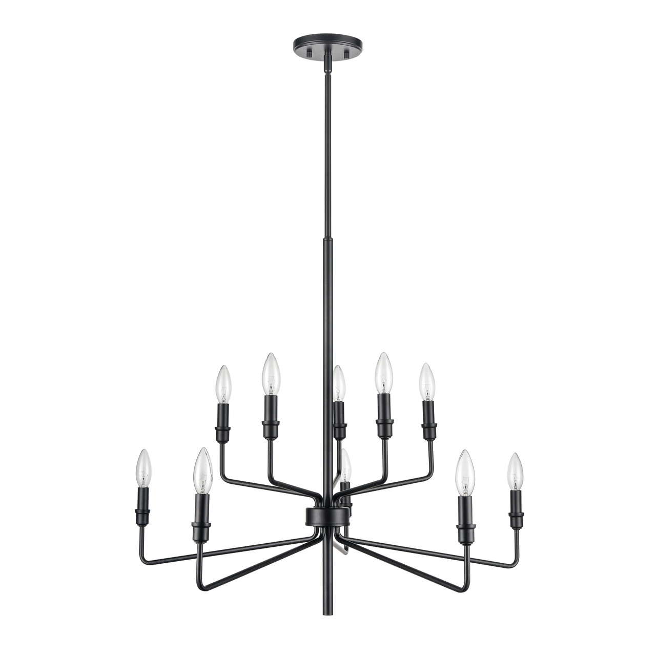 ELK HOME 81519/5+5 Saginaw 34'' Wide 10-Light Chandelier - Matte Black