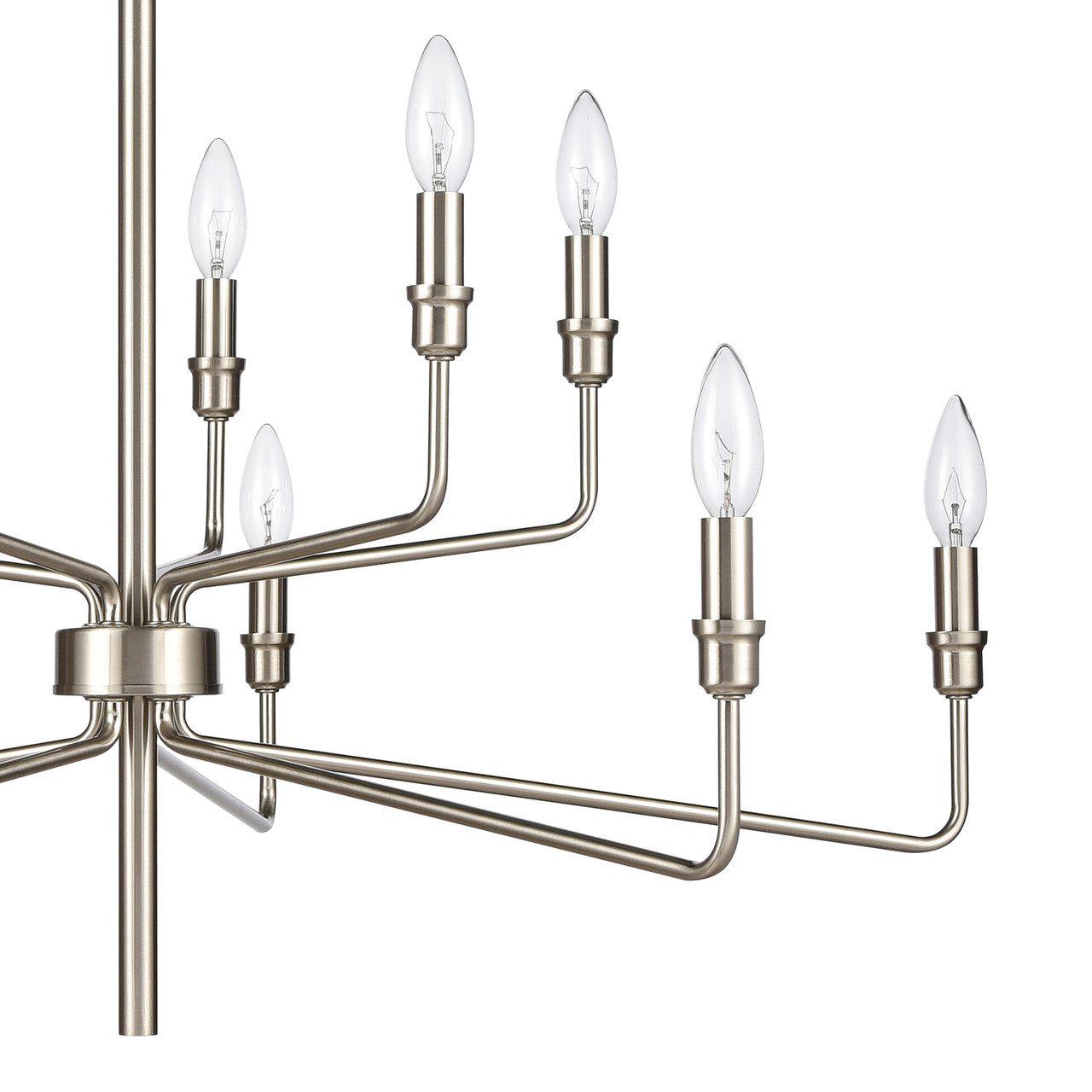 ELK HOME 81529/5+5 Saginaw 34'' Wide 10-Light Chandelier - Satin Nickel