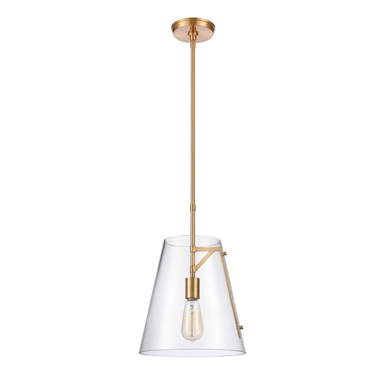 ELK HOME 82146/1 Trustle 11'' Wide 1-Light Pendant - Satin Brass