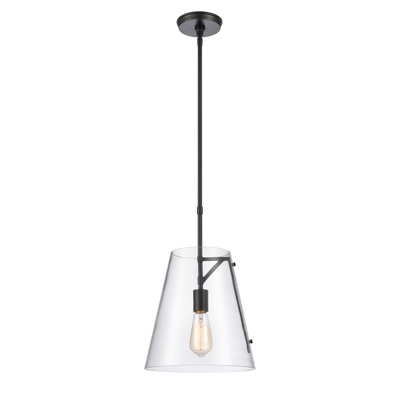 ELK HOME 82156/1 Trustle 11'' Wide 1-Light Pendant - Matte Black