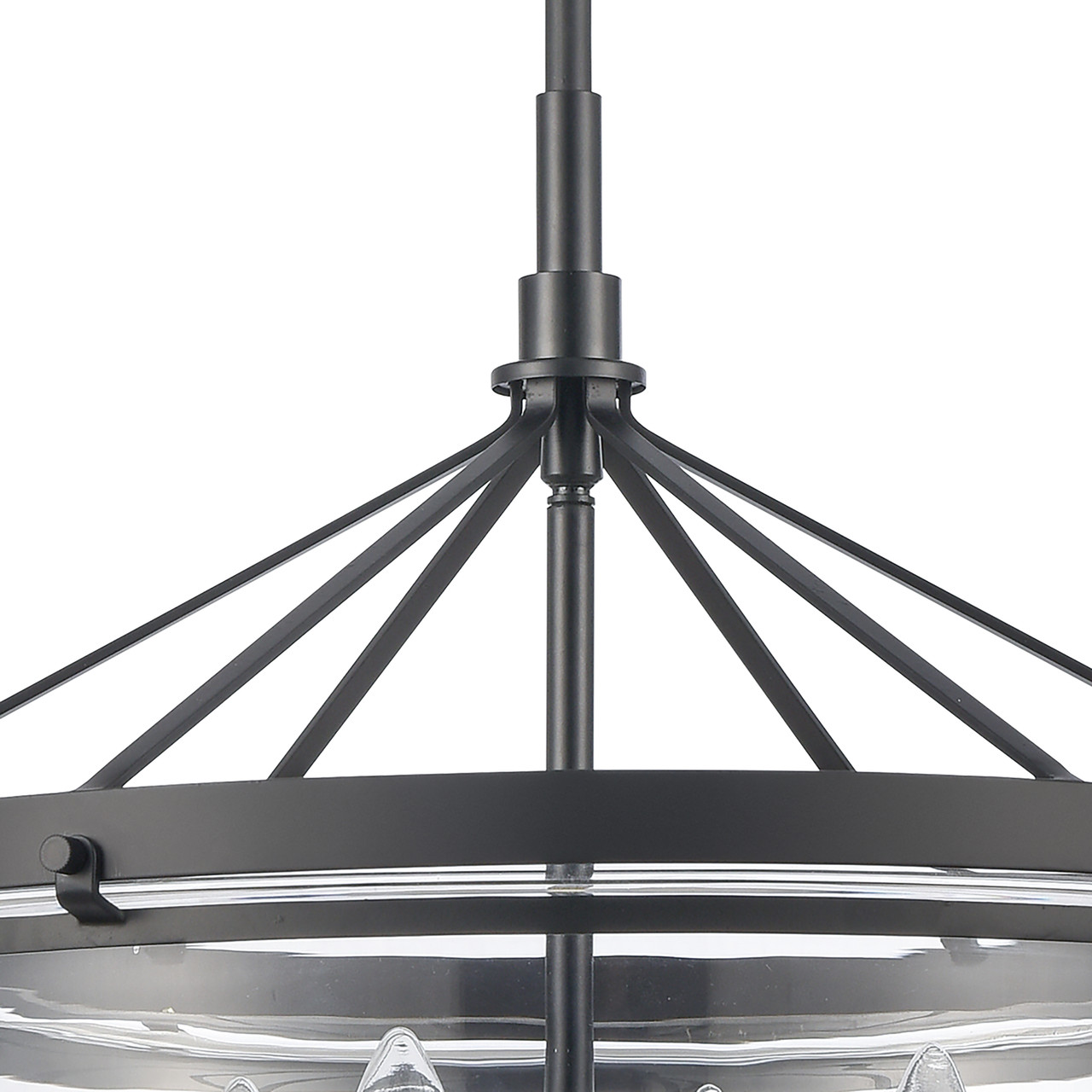 ELK HOME 82169/4 Boyer 18'' Wide 4-Light Pendant - Matte Black