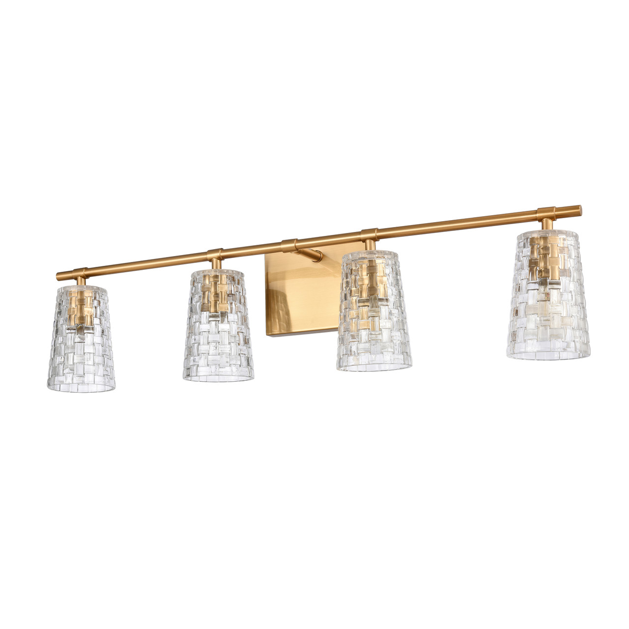 ELK HOME 82173/4 Lightweave 32'' Wide 4-Light Vanity Light - Satin Brass