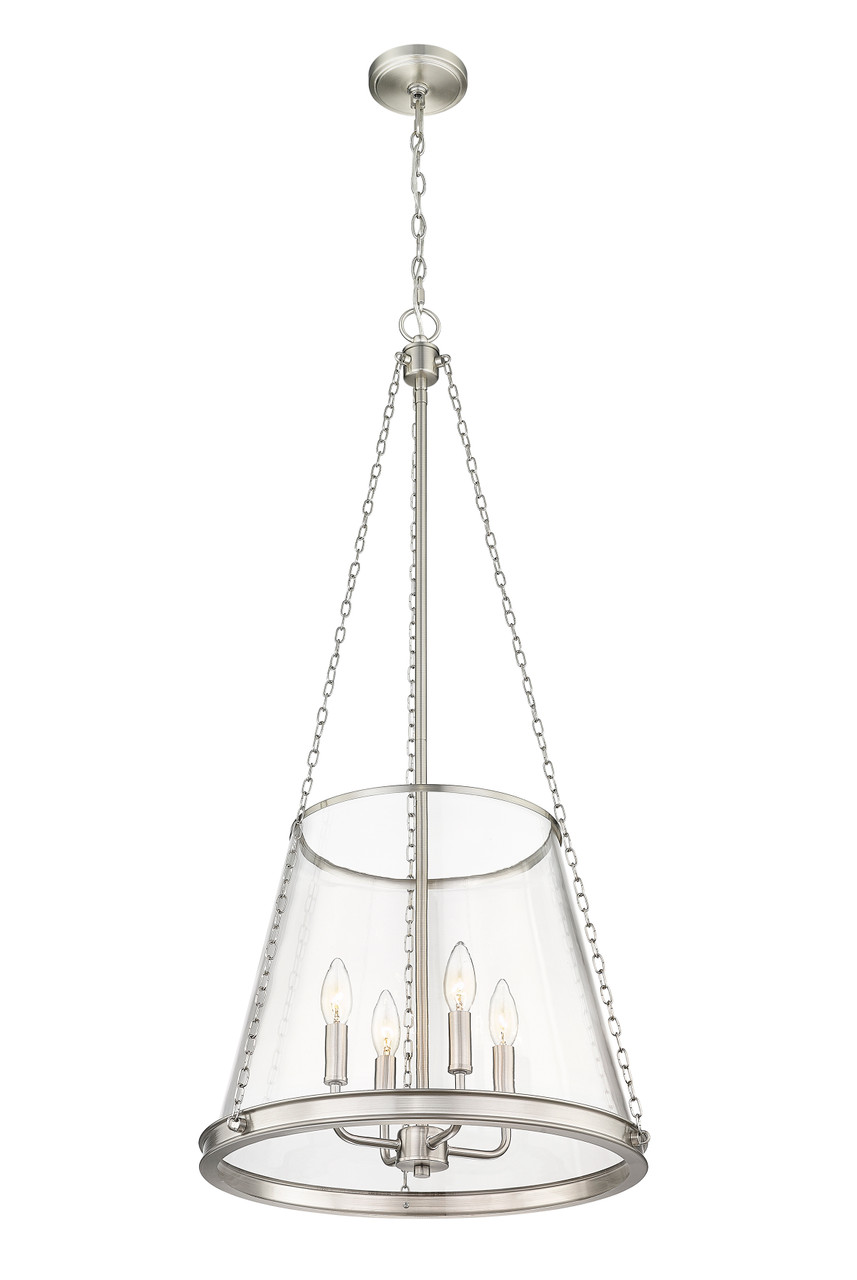 Z-LITE 341P18-BN 4 Light Pendant, Brushed Nickel