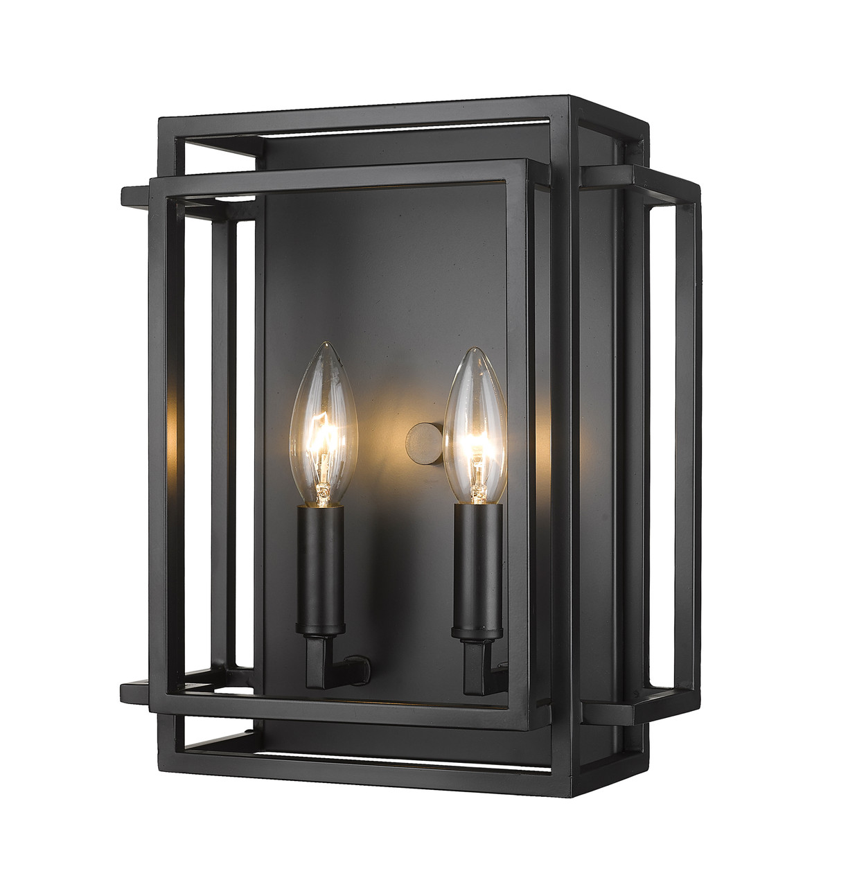 Z-LITE 454-2S-MB 2 Light Wall Sconce, Matte Black