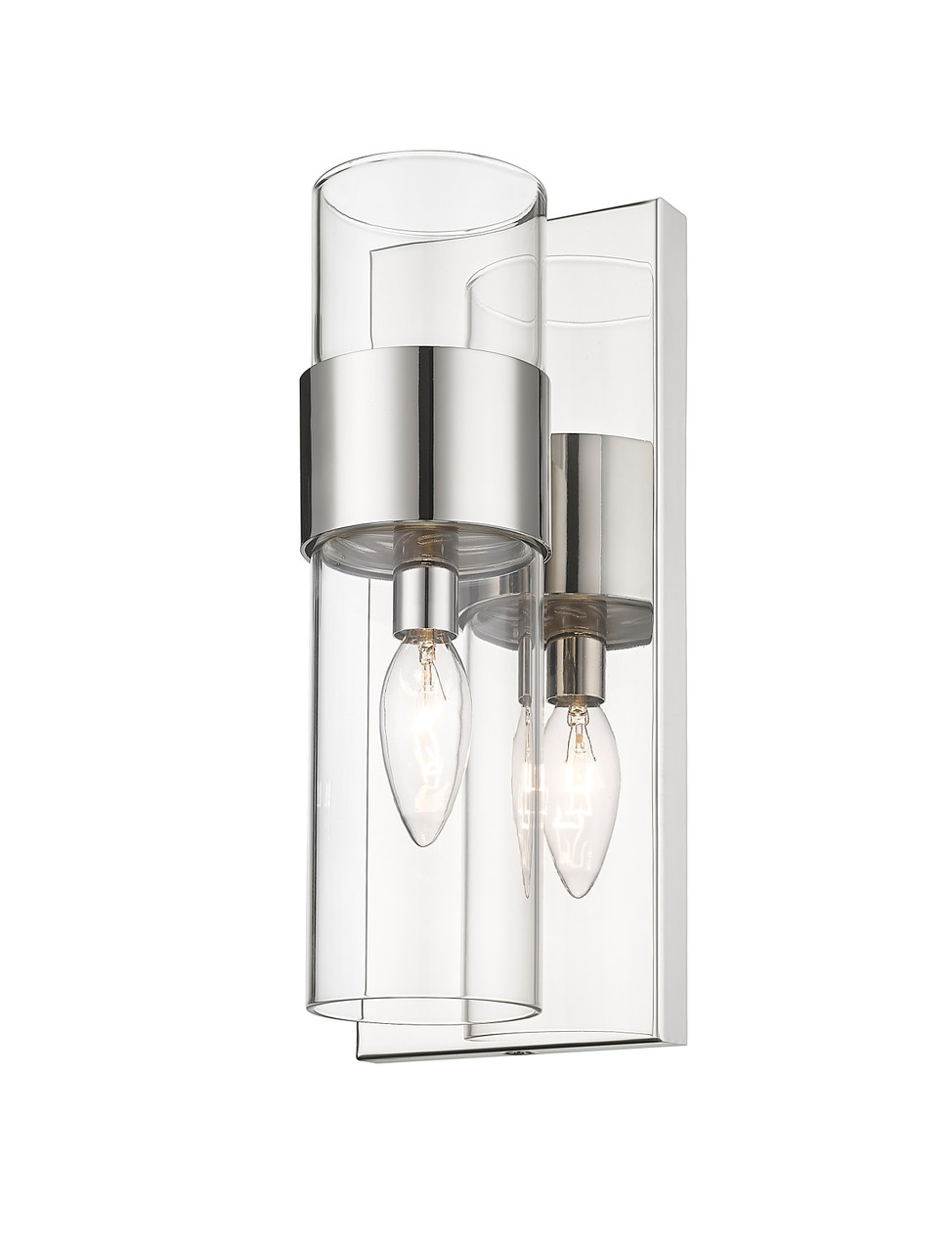 Z-LITE 343-1S-PN 1 Light Wall Sconce, Polished Nickel