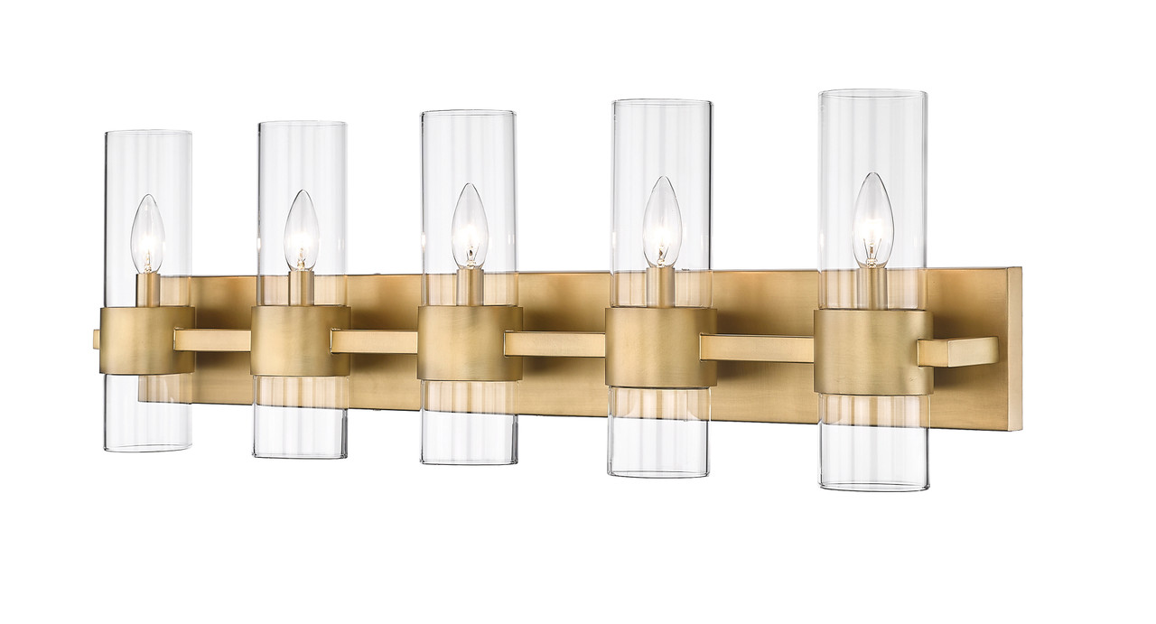 Z-LITE 343-5V-RB 5 Light Vanity, Rubbed Brass