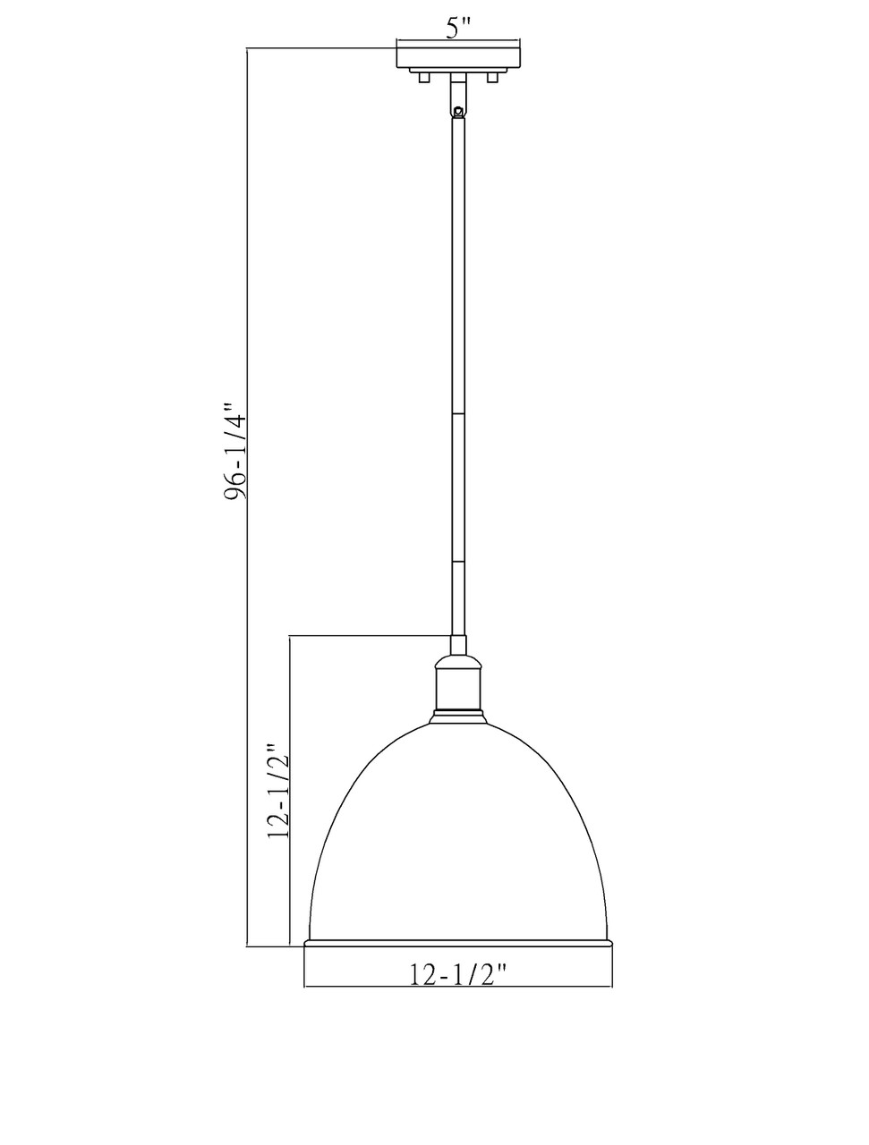 Z-LITE 4500P12-BN 1 Light Pendant, Brushed Nickel