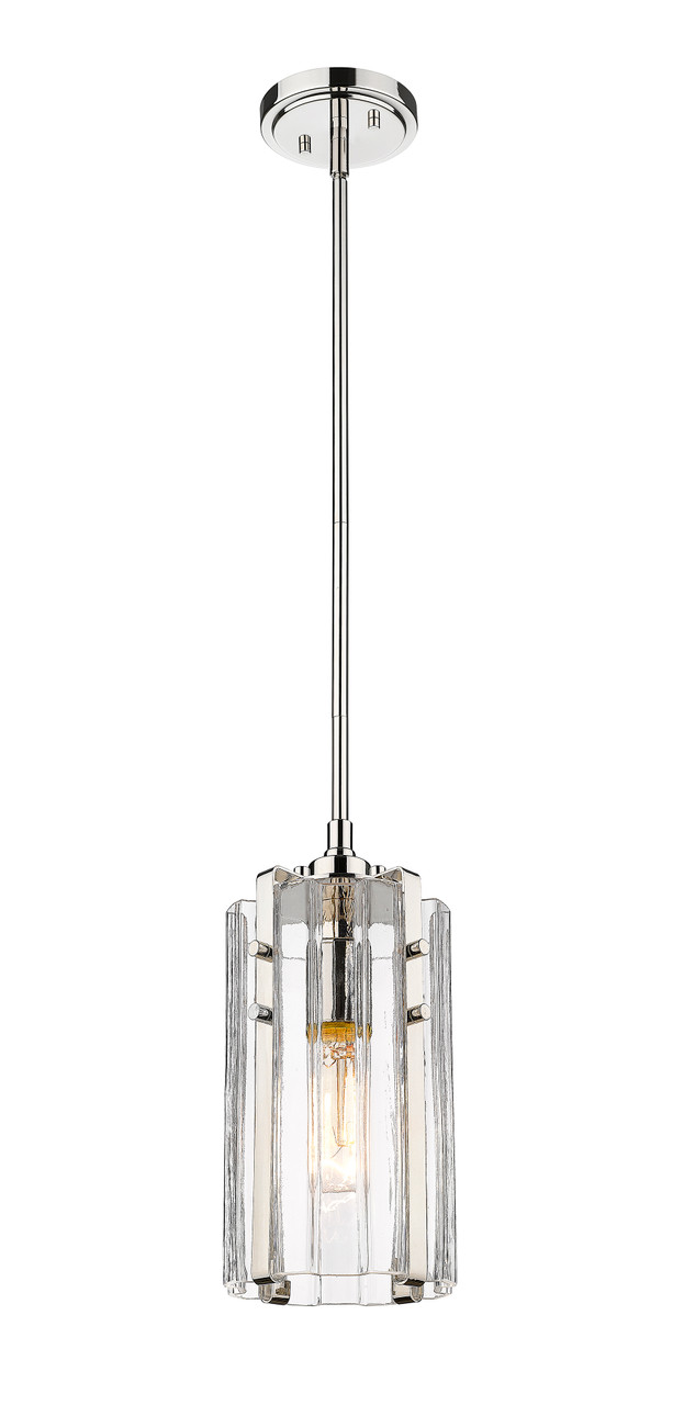 Z-LITE 3036MP-PN 1 Light Mini Pendant, Polished Nickel Z-LITE 3036MP-PN 1 Light Mini Pendant, Polished Nickel