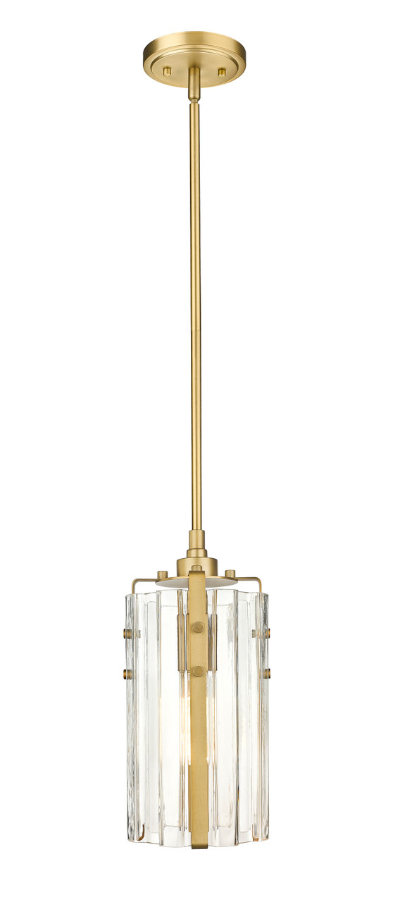 Z-LITE 3036MP-RB 1 Light Mini Pendant, Rubbed Brass