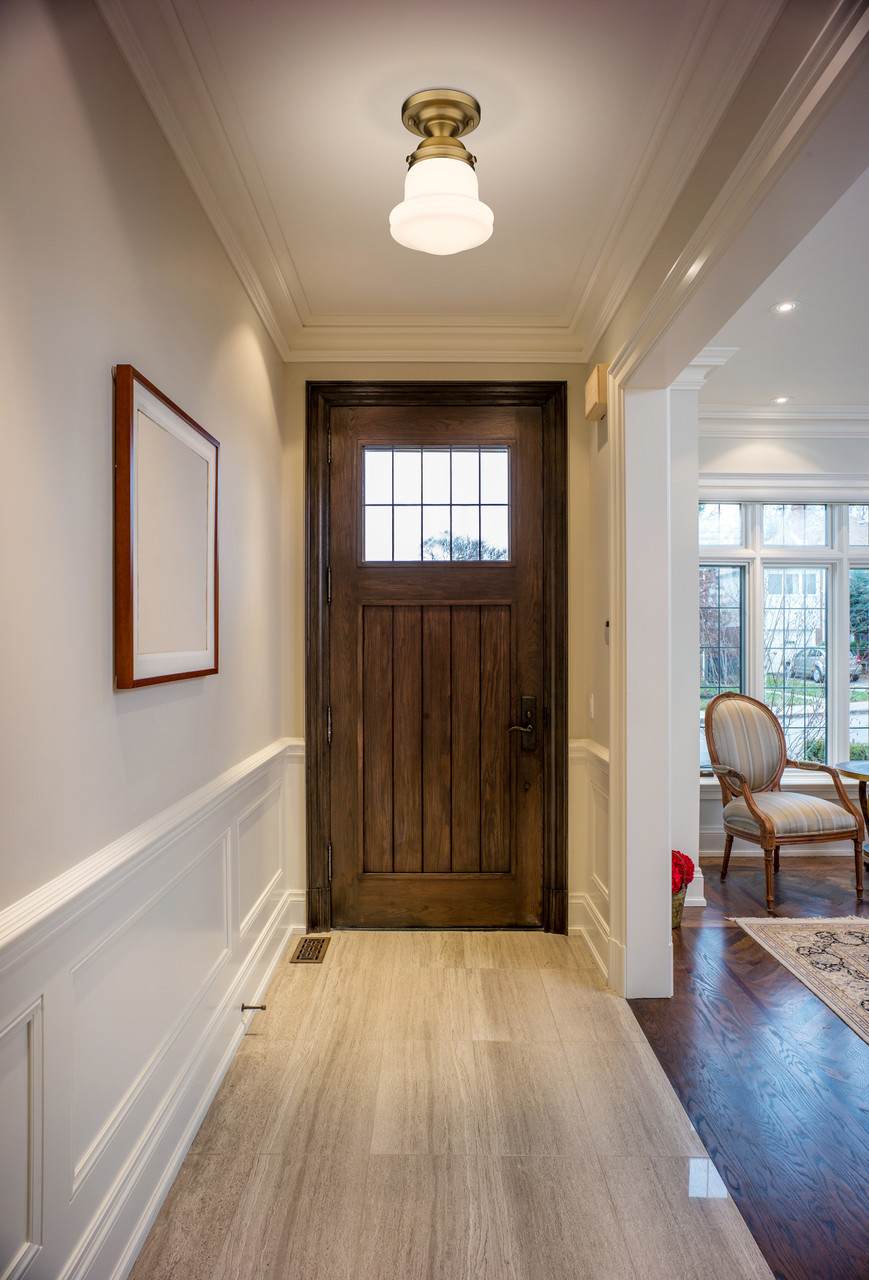 Z-LITE 735F1-HBR 1 Light Flush Mount, Heritage Brass