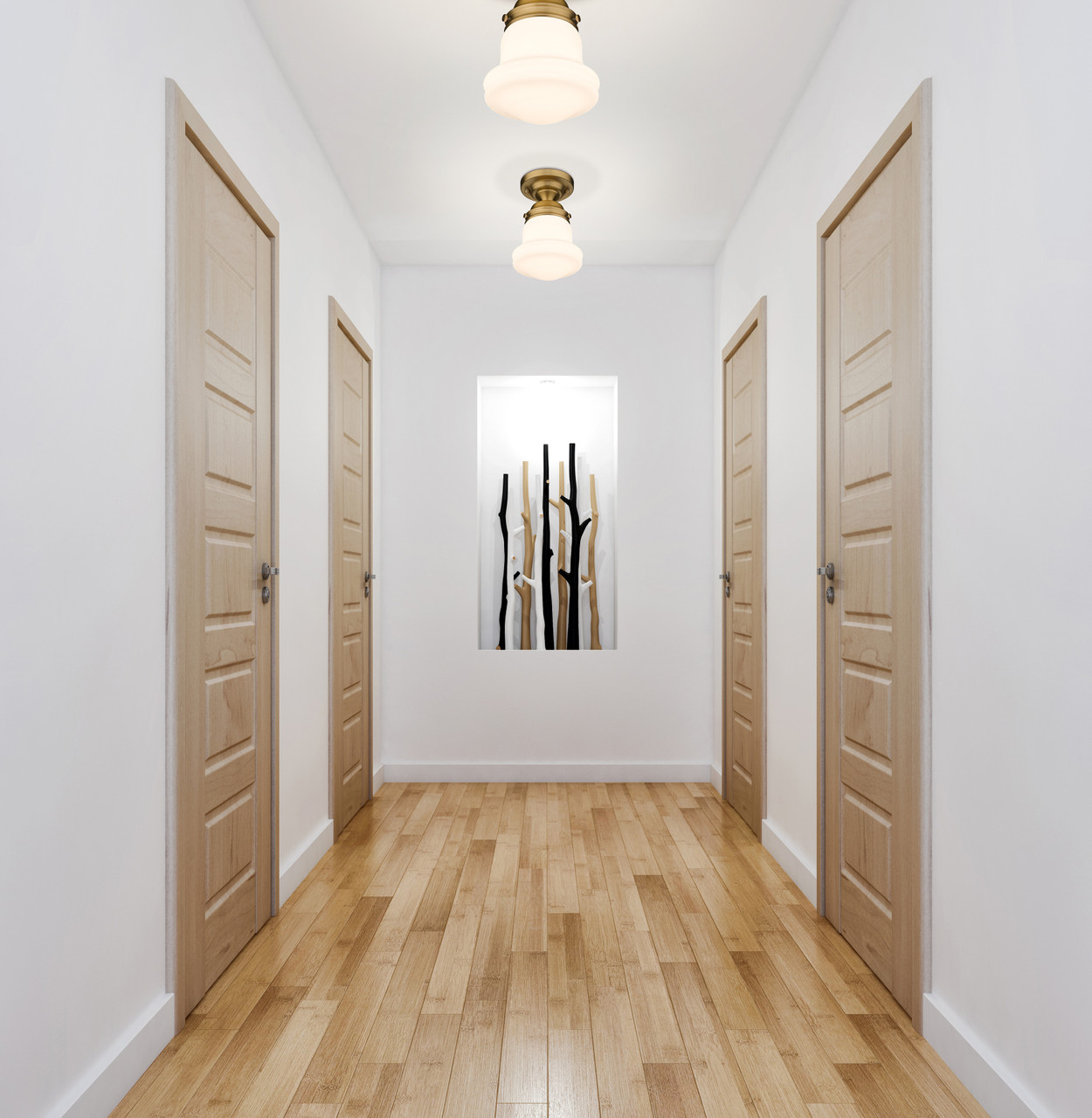 Z-LITE 735F1-HBR 1 Light Flush Mount, Heritage Brass