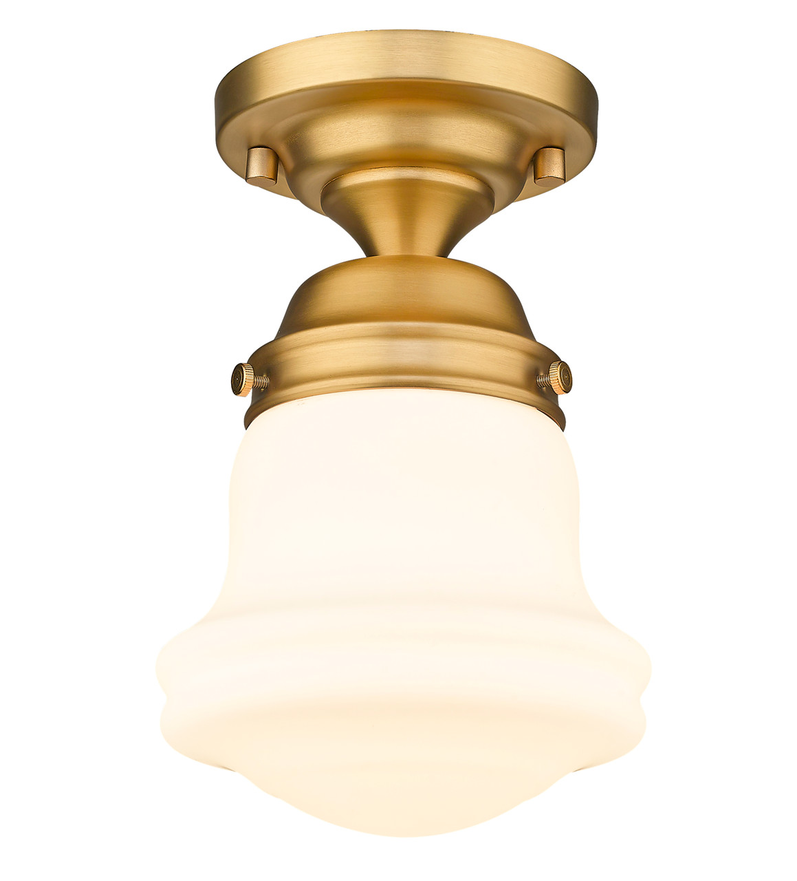 Z-LITE 735F1-HBR 1 Light Flush Mount, Heritage Brass