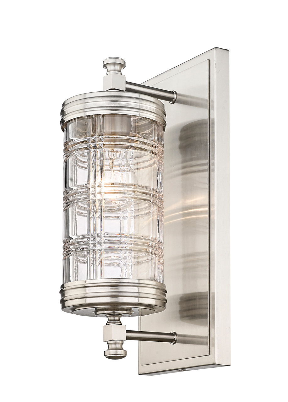 Z-LITE 344-1S-BN 1 Light Wall Sconce, Brushed Nickel Z-LITE 344-1S-BN 1 Light Wall Sconce, Brushed Nickel