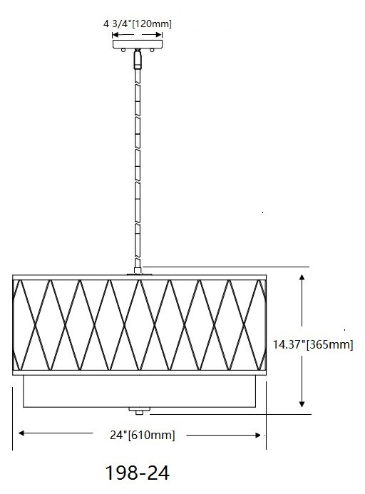 Z-LITE 198-24MB 4 Light Pendant, Matte Black