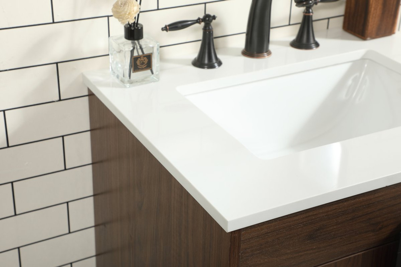 Elegant Decor VF48824MWT 24 inch single bathroom vanity in walnut