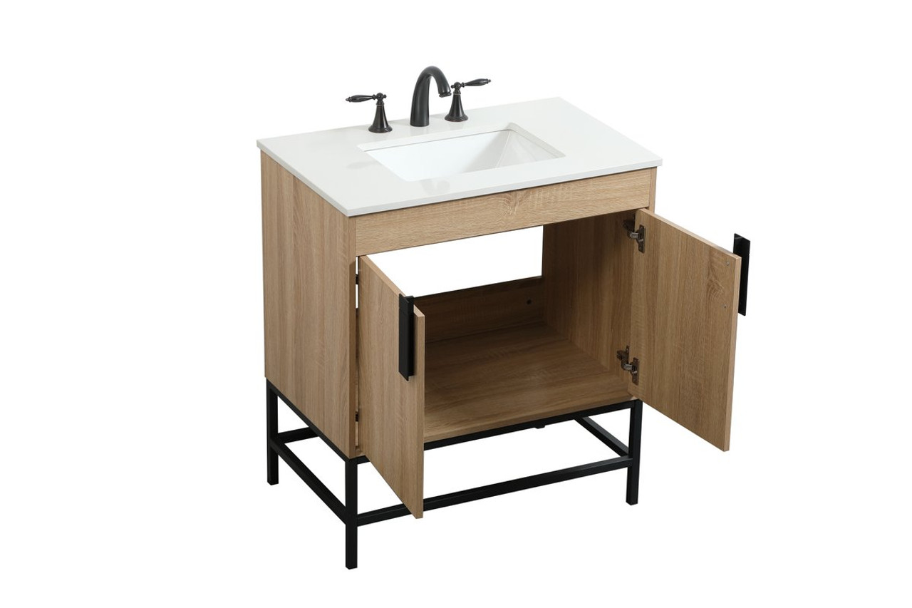 Elegant Decor VF48830MW 30 inch single bathroom vanity in mango wood