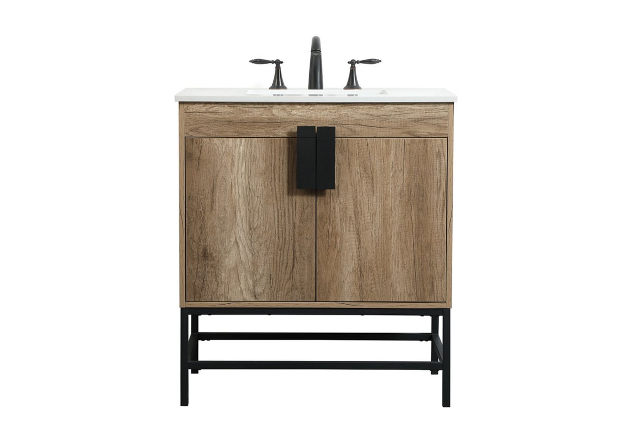 Elegant Decor VF48830NT 30 inch single bathroom vanity in natural oak Elegant Decor VF48830NT 30 inch single bathroom vanity in natural oak