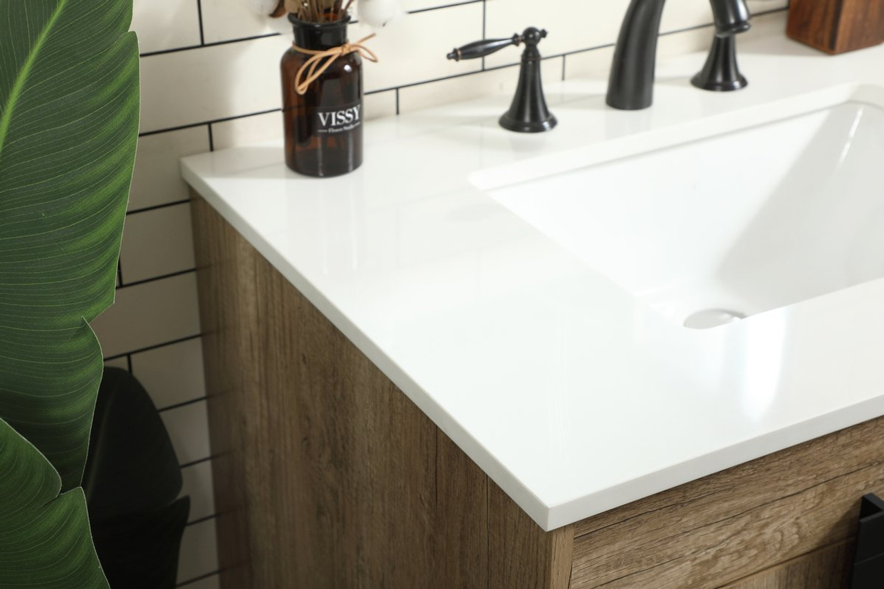 Elegant Decor VF48832NT 32 inch single bathroom vanity in natural oak Elegant Decor VF48832NT 32 inch single bathroom vanity in natural oak