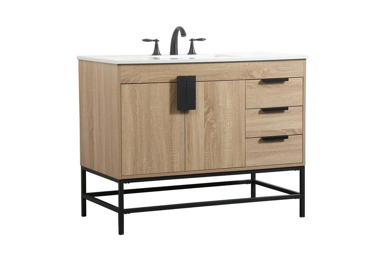 Elegant Decor VF48842MW 42 inch single bathroom vanity in mango wood