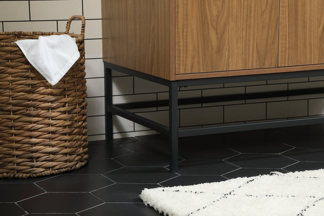 Elegant Decor VF48842WB 42 inch single bathroom vanity in walnut brown Elegant Decor VF48842WB 42 inch single bathroom vanity in walnut brown