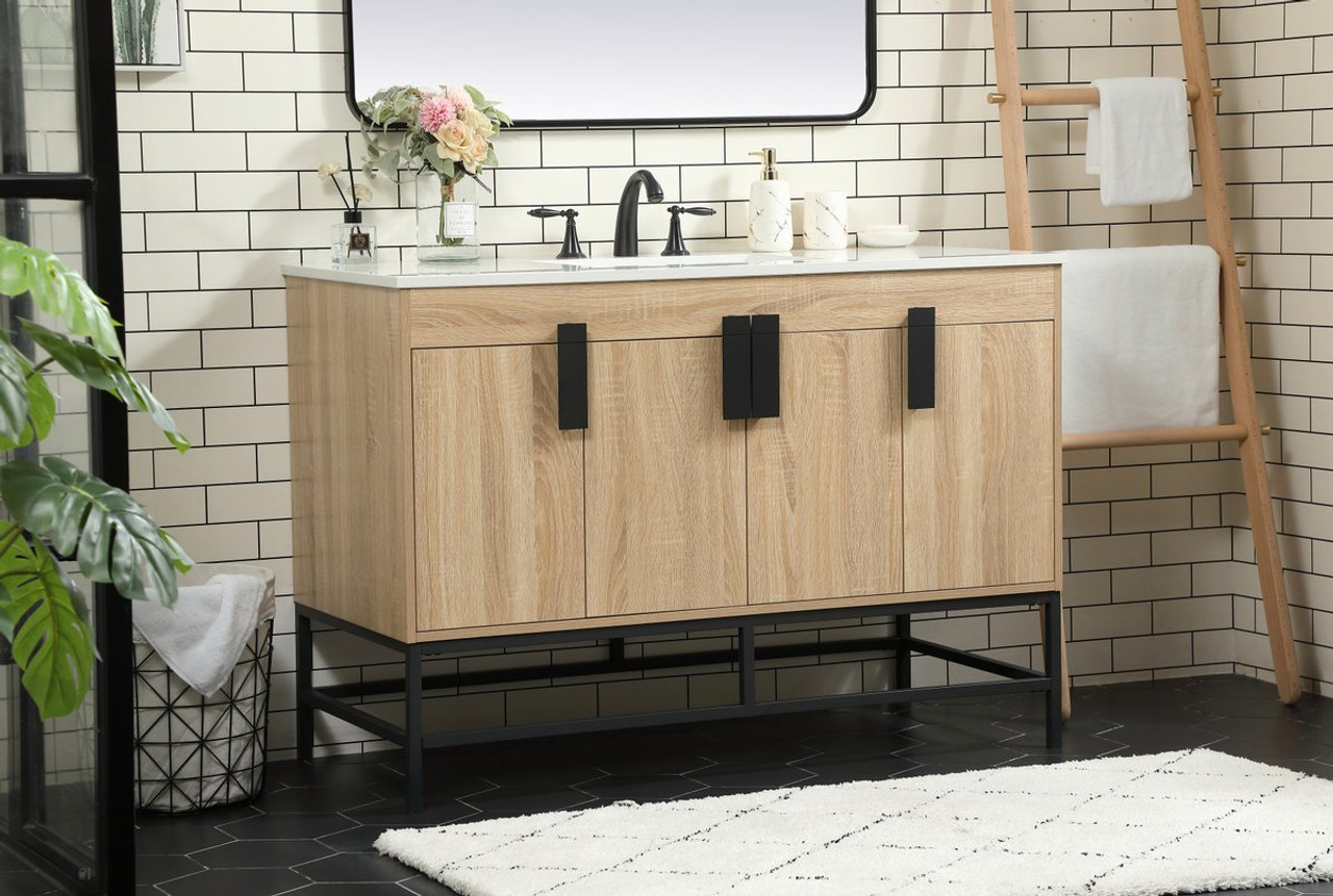 Elegant Decor VF48848MW 48 inch single bathroom vanity in mango wood