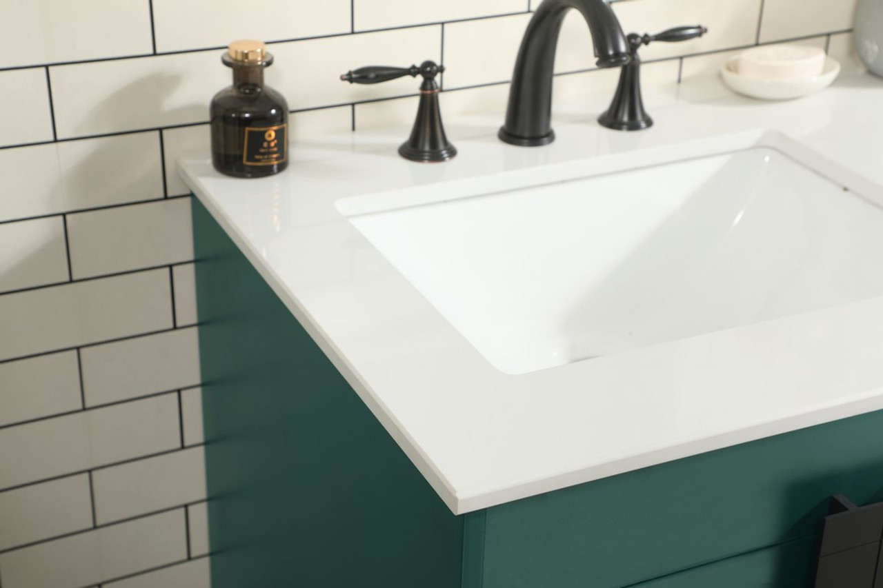 Elegant Decor VF48860DMGN 60 inch double bathroom vanity in green