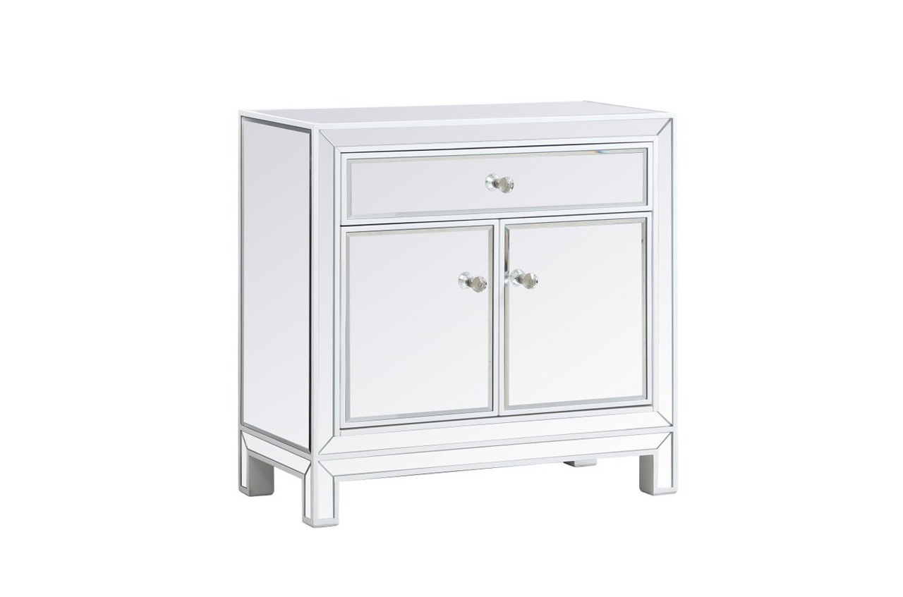Elegant Decor MF71034WH 29 inch mirrored cabinet in white Elegant Decor MF71034WH 29 inch mirrored cabinet in white