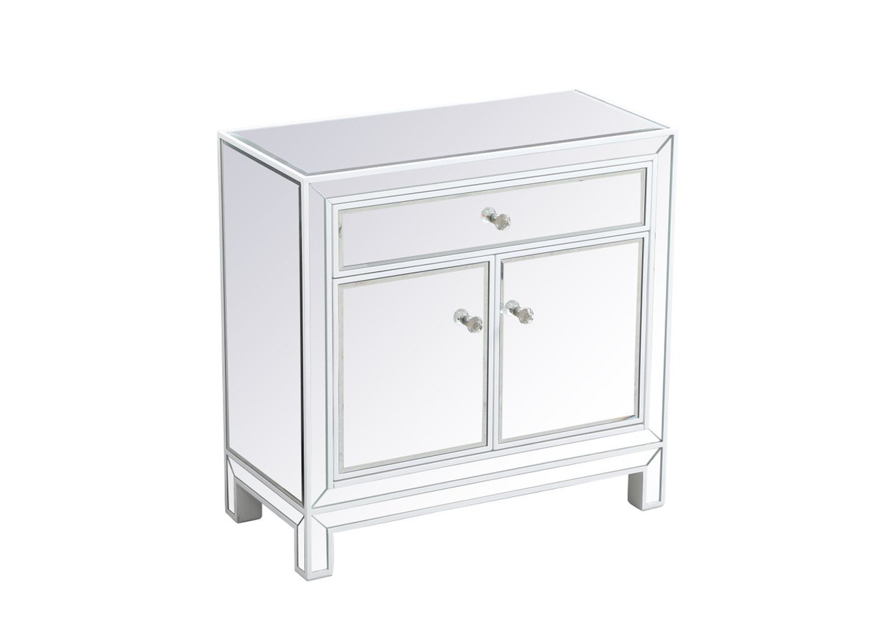 Elegant Decor MF71034WH 29 inch mirrored cabinet in white Elegant Decor MF71034WH 29 inch mirrored cabinet in white