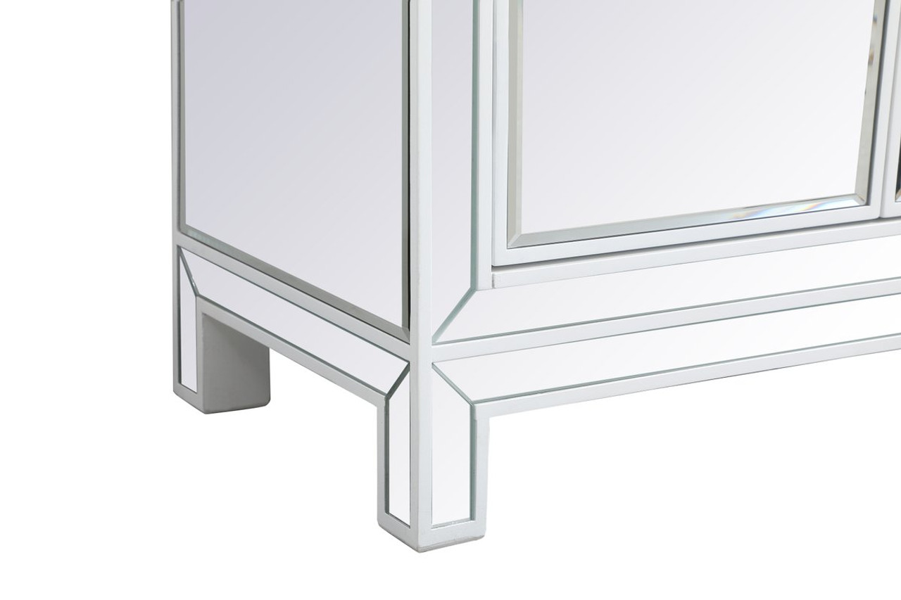 Elegant Decor MF71034WH 29 inch mirrored cabinet in white Elegant Decor MF71034WH 29 inch mirrored cabinet in white